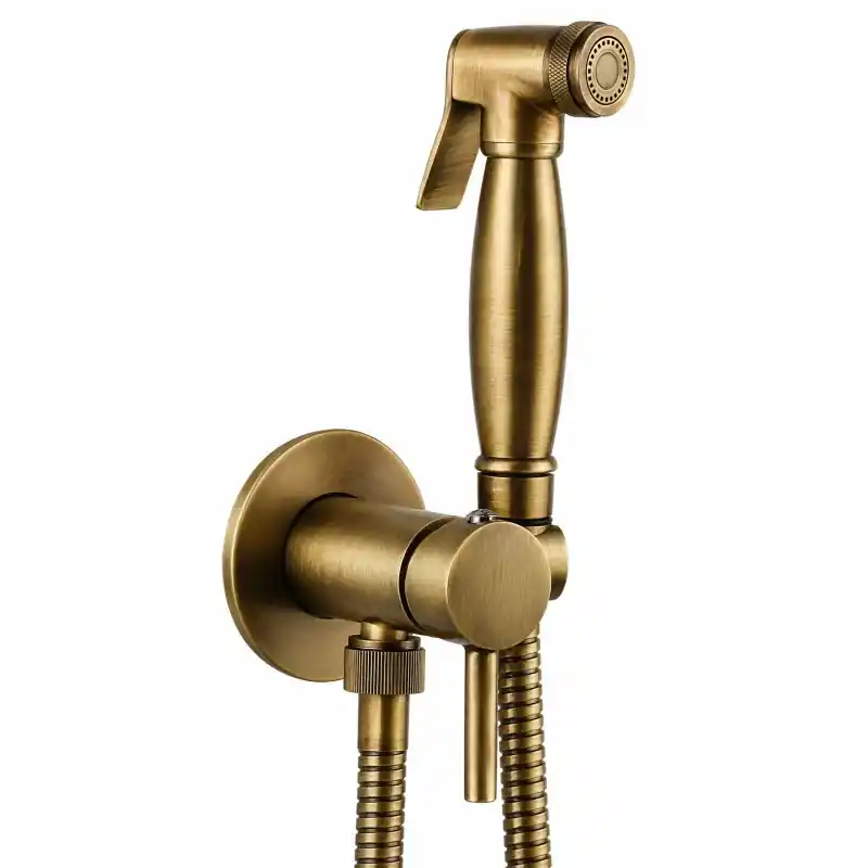 Ensemble bidet avec mitigeur et douche en laiton finition bronze Pollini Acqua Desing D09181203OA
