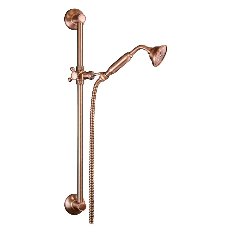 Rail coulissant de style ancien avec douche et finition cuivre flexible Sphera KING