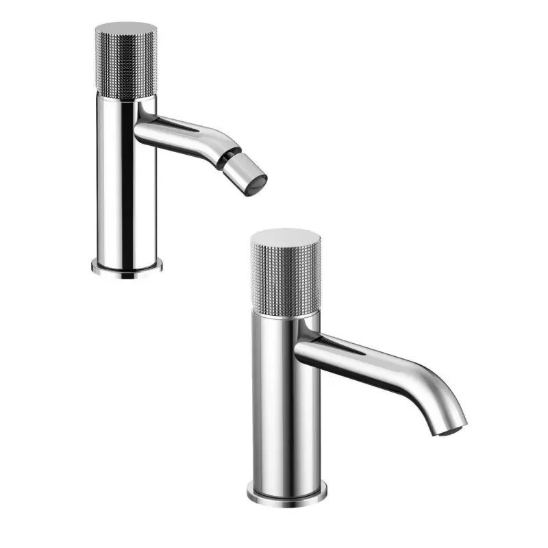 Ensemble mitigeur bidet et lavabo de style industriel Paini Cox Grip KITGRIP1