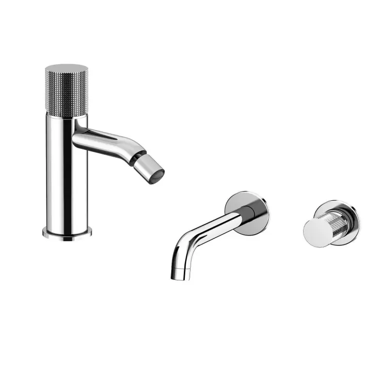Kit salle de bain avec mitigeur lavabo mural et mitigeur bidet Paini Cox Grip KITGRIP4