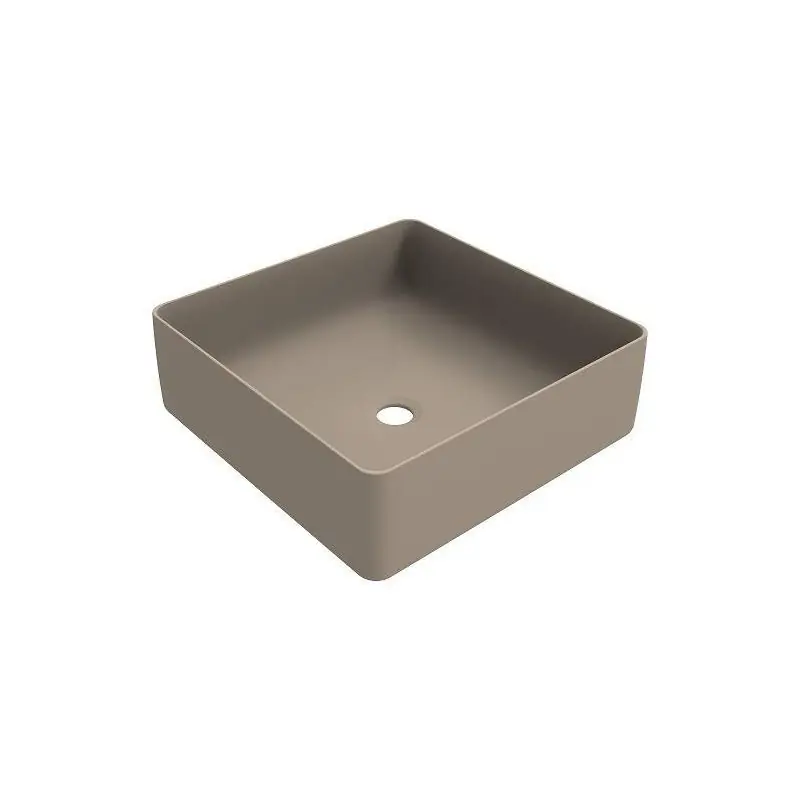 Vasque à poser carrée 416x416 mm couleur cappuccino mat Ercos Musa BLCERPMUSA0011