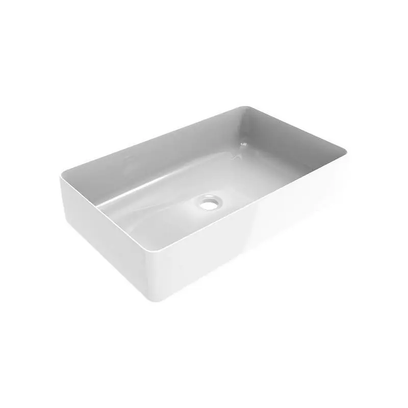 Vasque à poser rectangulaire 580x360 mm couleur blanc brillant Ercos Musa BLCERLMUSA0012