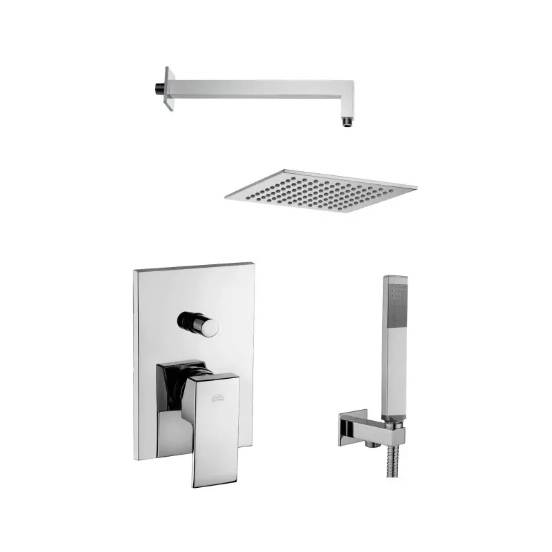 Kit de douche complet Pomme de douche 20 x 20 ELLE Paffoni Rubinetterie KITELLE