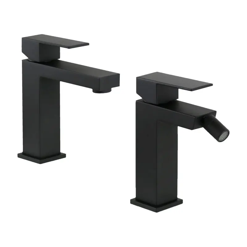 Ensemble mitigeur lavabo et bidet noir mat Ercos Italia R KITITALIAR1NO