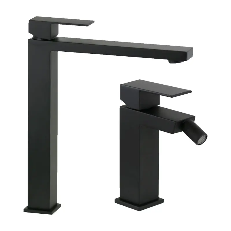 Ensemble de mitigeurs lavabo et bidet en noir mat Ercos Italia R KITITALIAR2NO