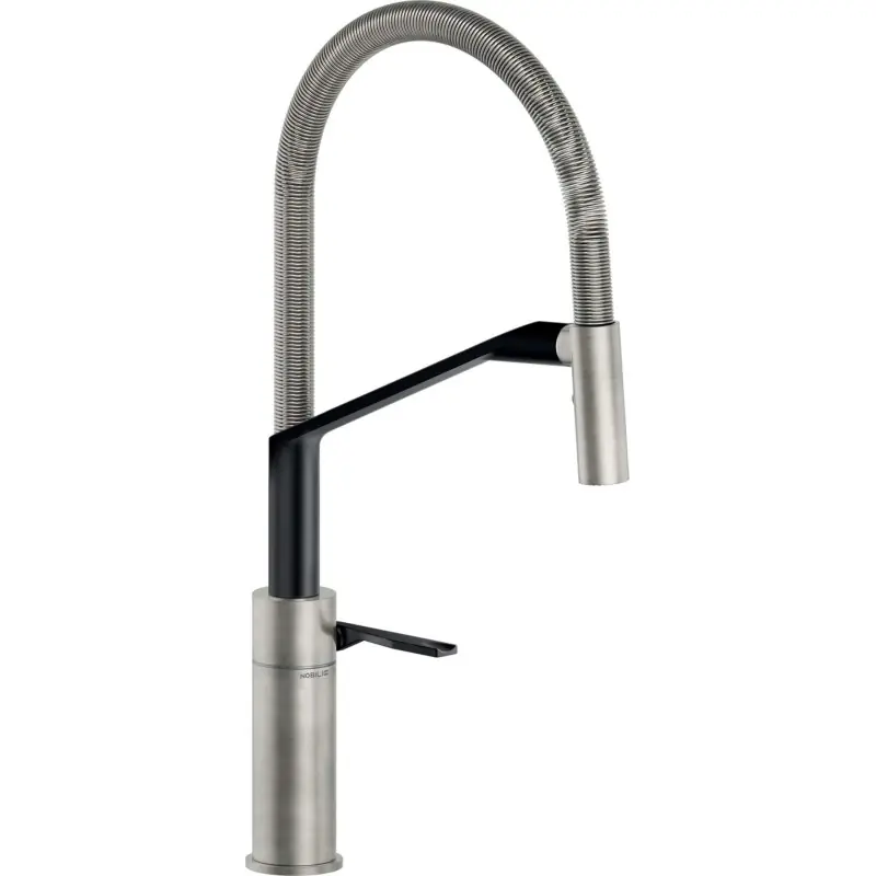 Mélangeur d‘évier de cuisine en acier inoxydable brossé Nobili Heron HR125300IB