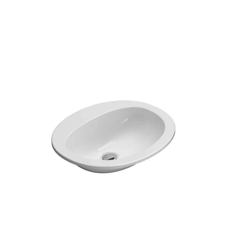 Lavabo à encastrer en céramique avec trou pour robinet Globo Arianna VA017BI