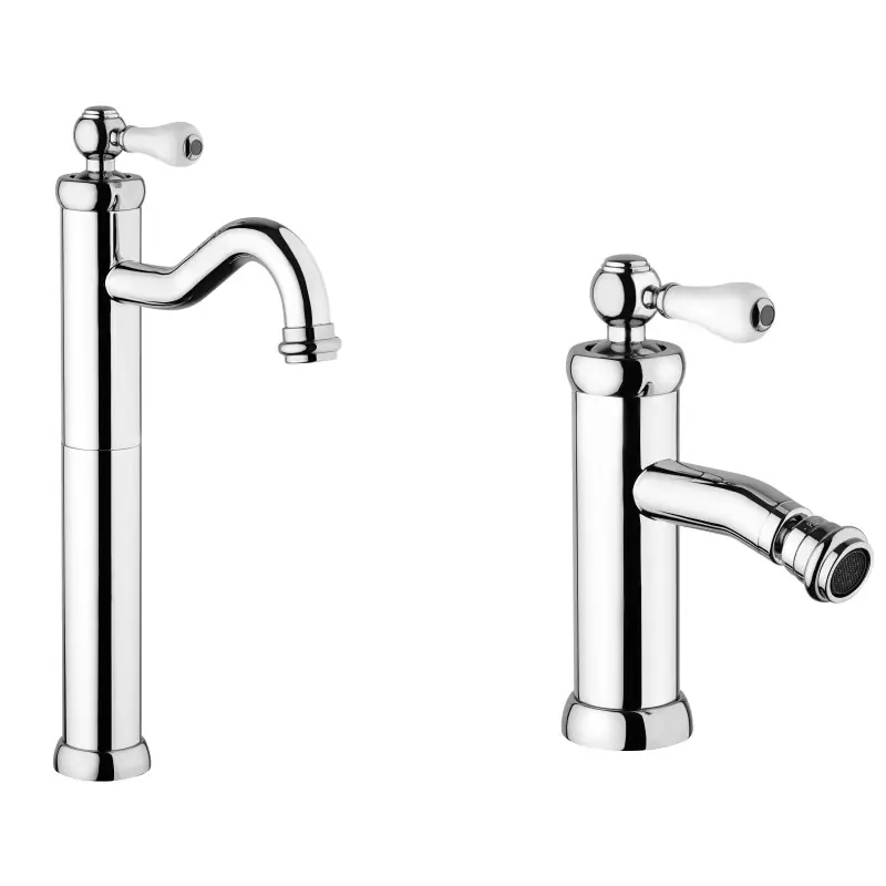 Mitigeur lavabo type haut et bidet style rétro Piralla Como KITCOMO2