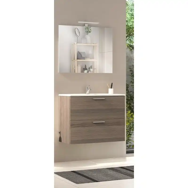 Meuble de salle de bain suspendu couleur cordoba 80 cm Vitra MIASET80C