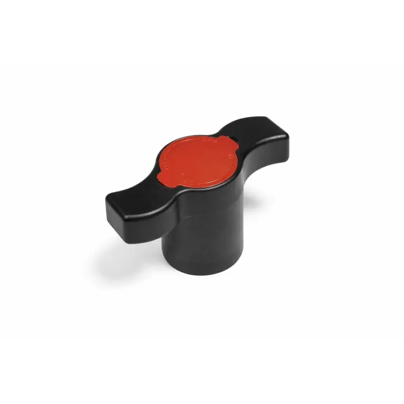 Poignée papillon allongée Giacomini R749F en plastique rouge