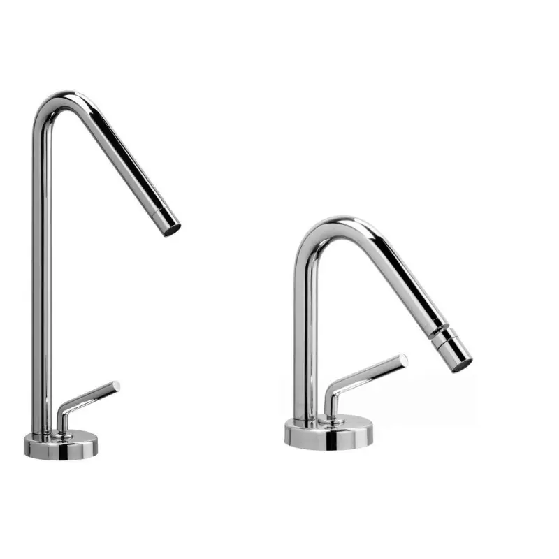 Kit mitigeur bidet et lavabo haut avec bec pivotant Piralla Garda KITGARDA1