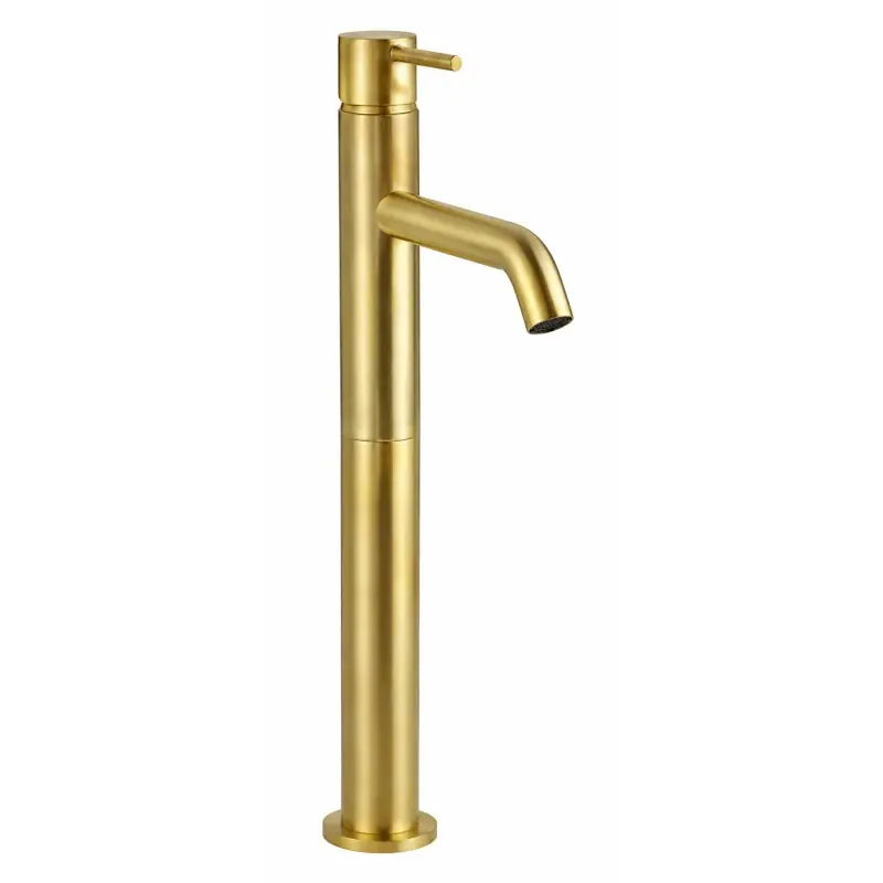 Mitigeur lavabo haute couleur en or brossé Gattoni Easy 2384/23SG