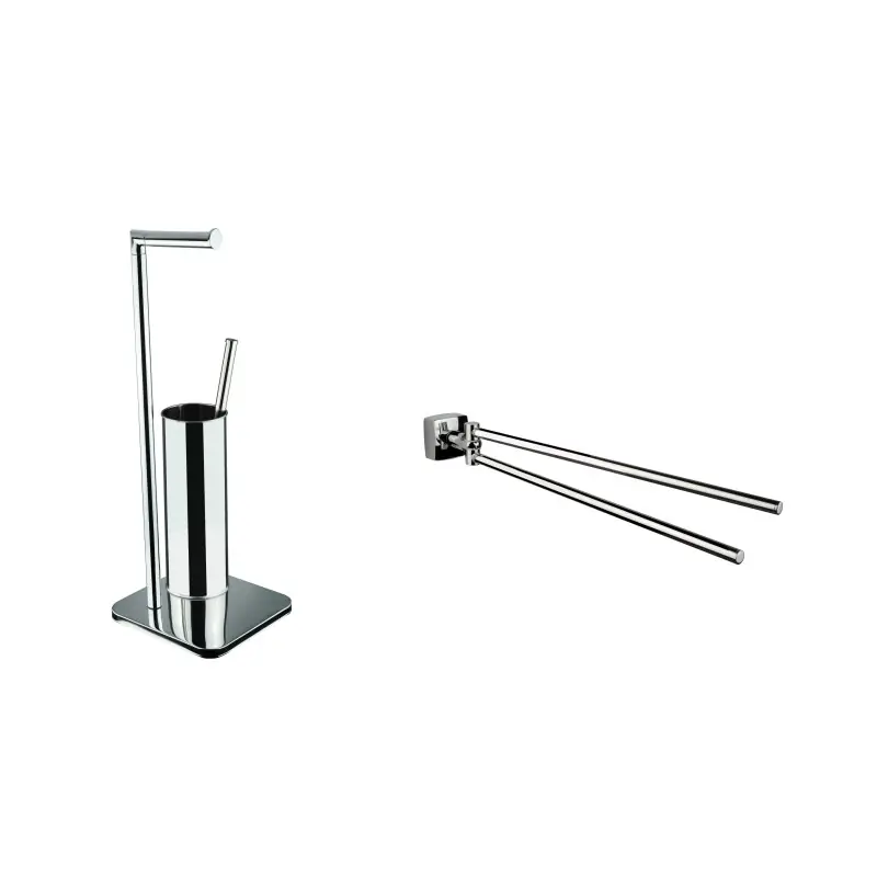 Set de salle de bain complet avec porte-serviettes pivotant et lampadaire I Crolla Venezia KITVENEZIA4