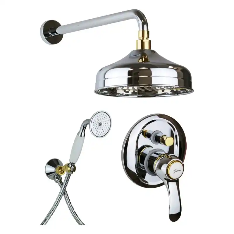 Composition de douche en couleur chrome-or Gattoni Antigua 3490/PDCD