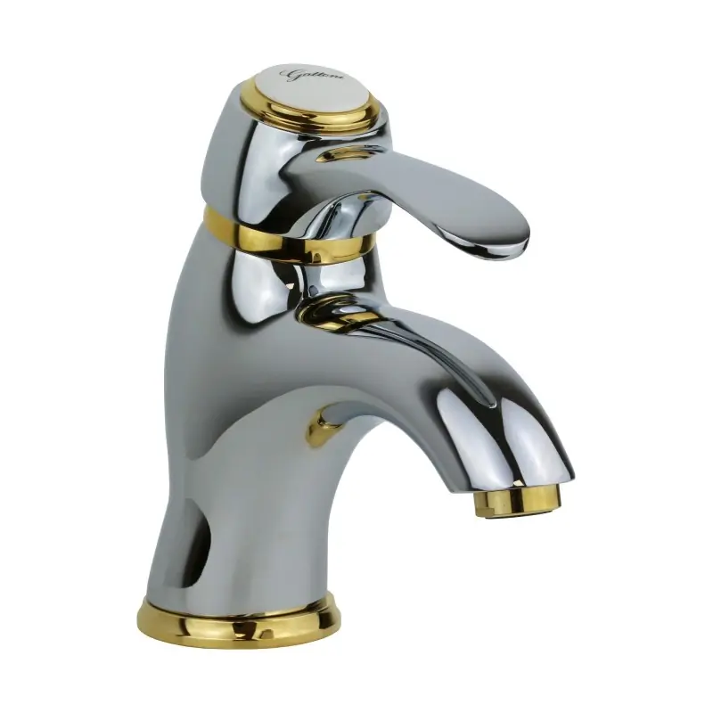 Mitigeur lavabo couleur chrome-or avec vidage 1"1/4 Gattoni Antigua 3441/34CD