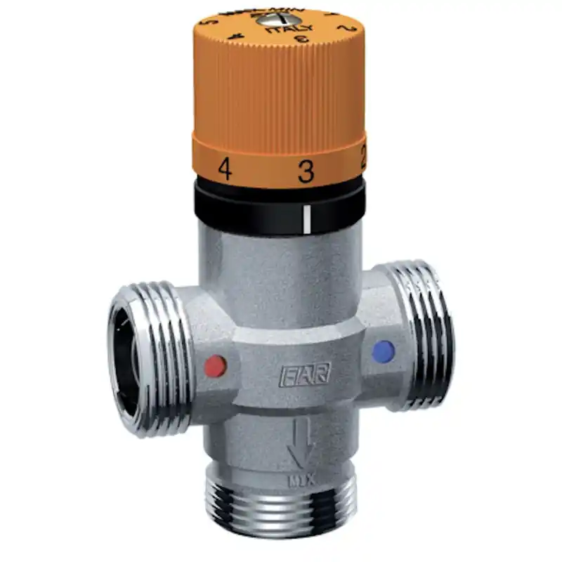 Mélangeur thermostatique chromé pour installations solaires FAR 3954