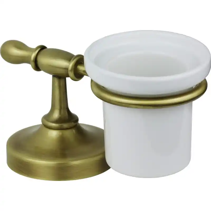 Porte gobelet couleur bronze et céramique blanche Capannoli Serie900 913 CBZZ