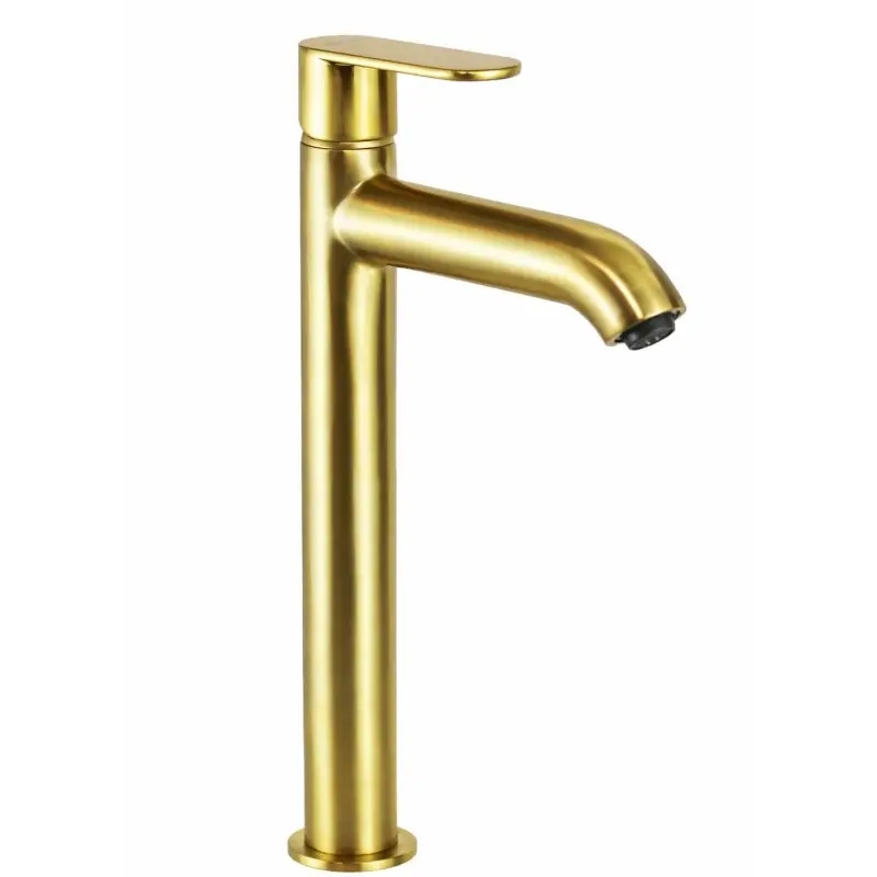 Mitigeur lavabo en laiton doré brossé Paini Domus 18PJ205LL