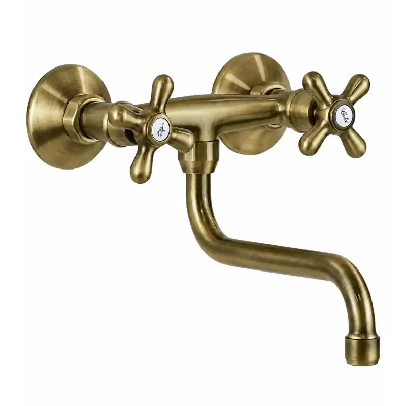 Robinet d‘évier de cuisine mural en bronze Gattoni 7550/REV0