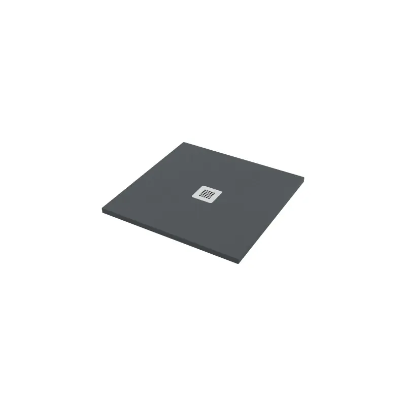 Receveur de douche 80x80 cm couleur graphite effet pierre Ercos Stone BPMARFSTON8080