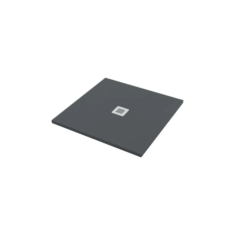 Receveur de douche 90x90 cm couleur graphite effet pierre Ercos Stone BPMARFSTON9090