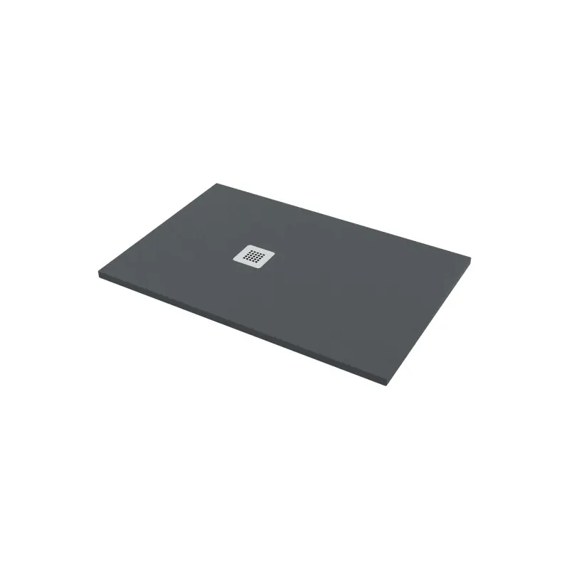 Receveur de douche en résine marbre graphite 80x120 cm Ercos Stone BPMARFSTON8012