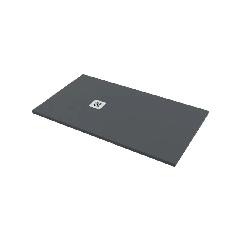 Receveur de douche aux dimensions de 80x140 cm de couleur graphite avec effet pierre Ercos Stone BPMARFSTON8014