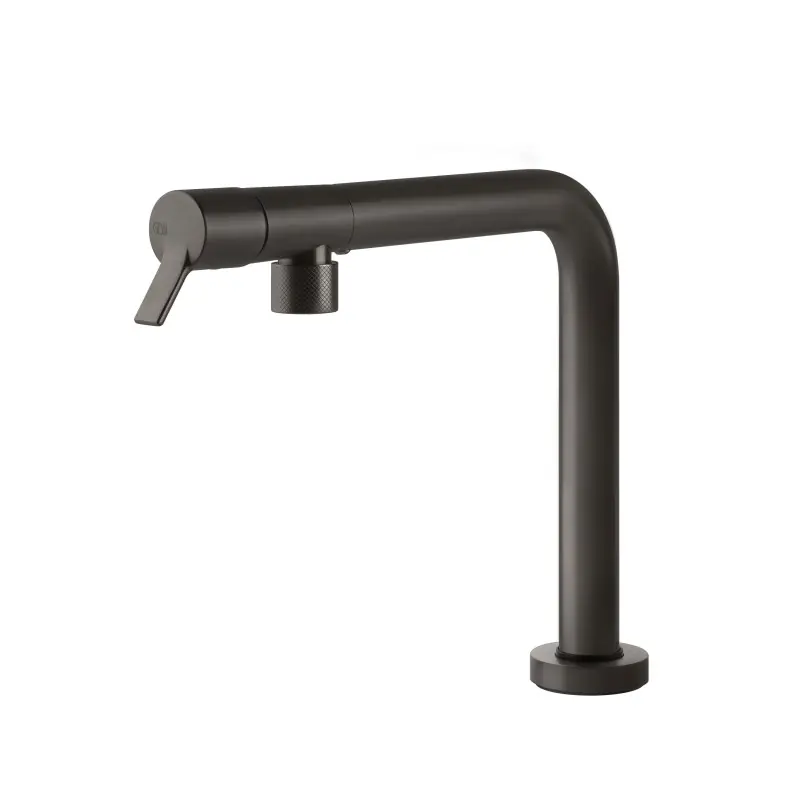 Mitigeur de cuisine sous la fenêtre en noir brossé Gessi Su&Giù 60071-707