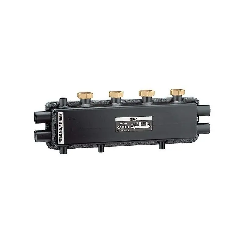 Collecteur-séparateur hydraulique complet de pattes de fixation SEPCOLL 2+1 Caleffi 559221