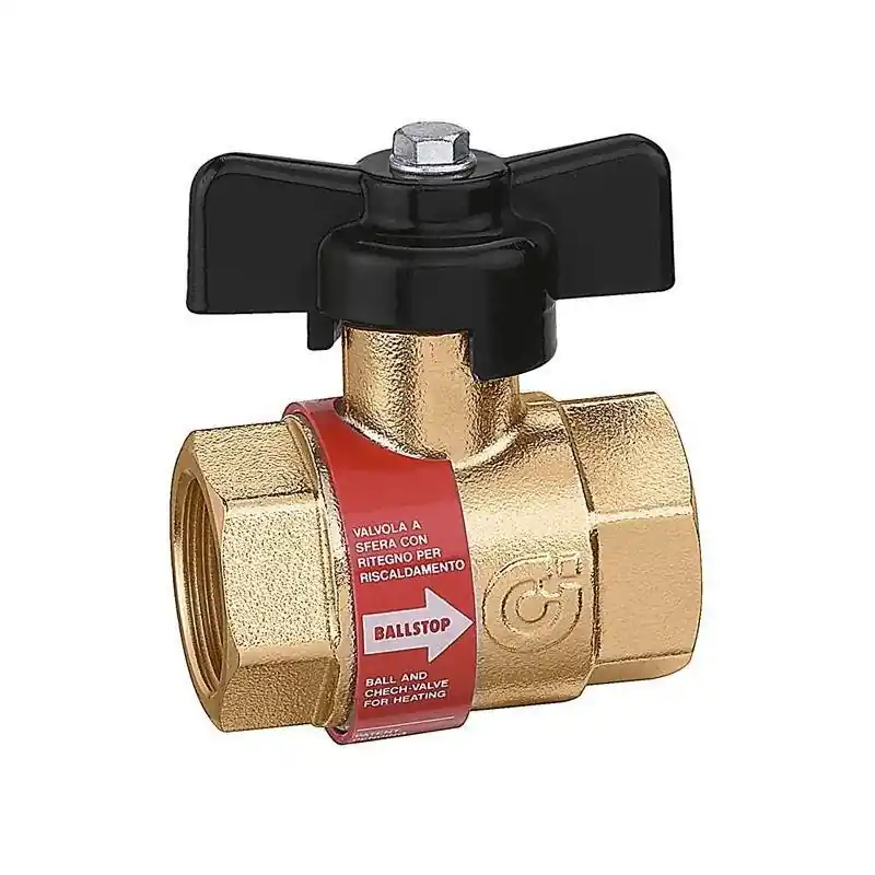 Vanne à bille avec clapet anti-retour intégré pour installations de chauffage BALLSTOP Caleffi 327