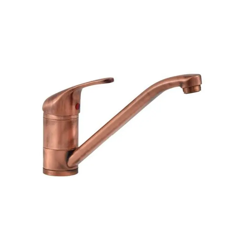 Mitigeur d‘évier de cuisine à bec bas de couleur cuivre antique Gattoni URANO 0200/PCR0