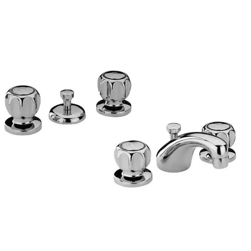 Set rubinetti tre fori classici lavabo e bidet Paini ARNO KITARNO1