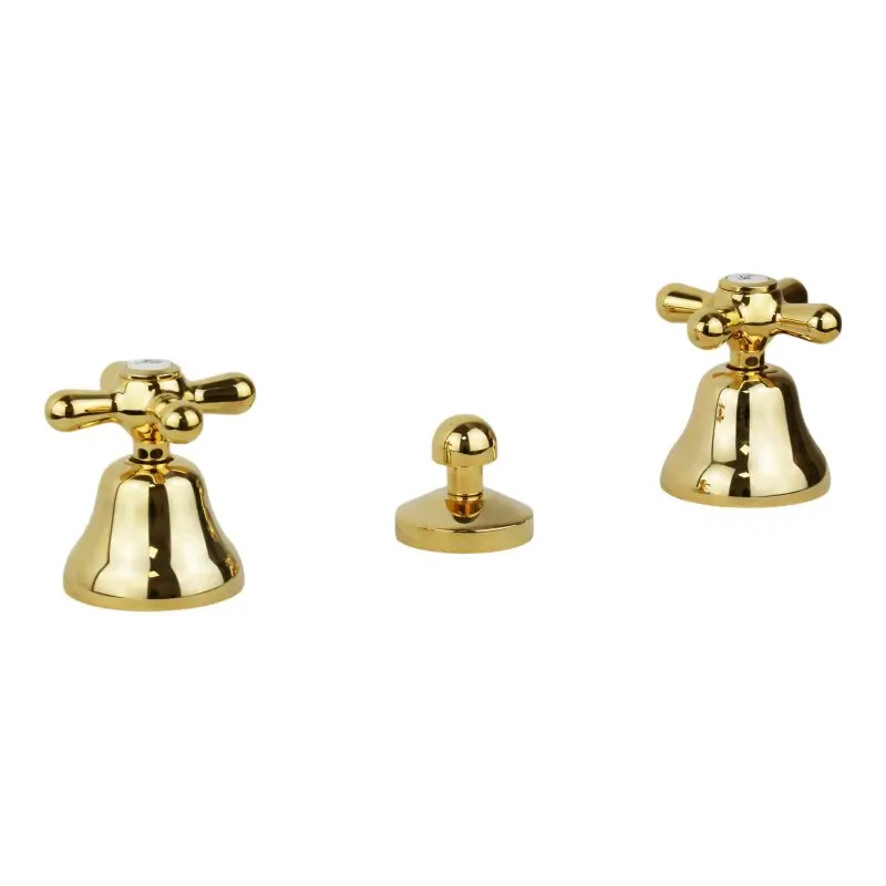 Robinet bidet 3 trous couleur or Gattoni Calypso 1114150D0