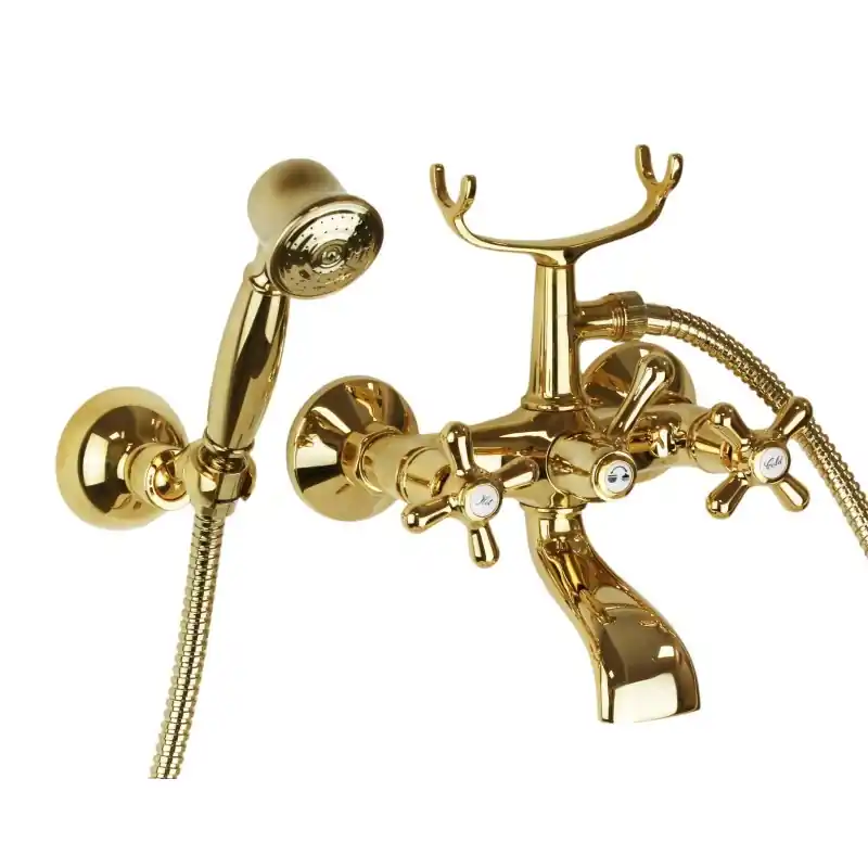 Groupe bain extérieur avec set de douche couleur or Gattoni Calypso 1150150D0