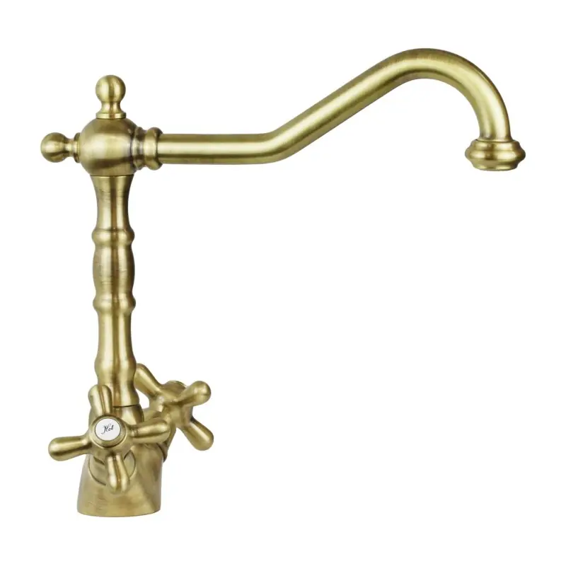 Mélangeur d‘évier de cuisine de style baroque de couleur bronze Gattoni Calypso 5691/REV0