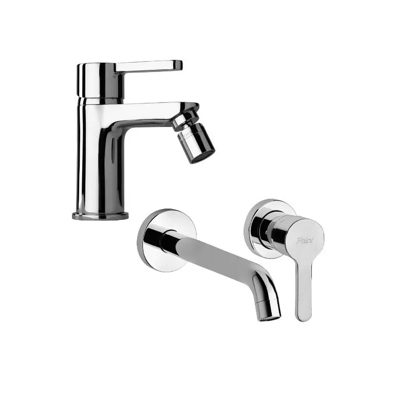 Paini Rubinetterie set de salle de bain avec mitigeur bidet et mitigeur lavabo mural Arena KITARENA2