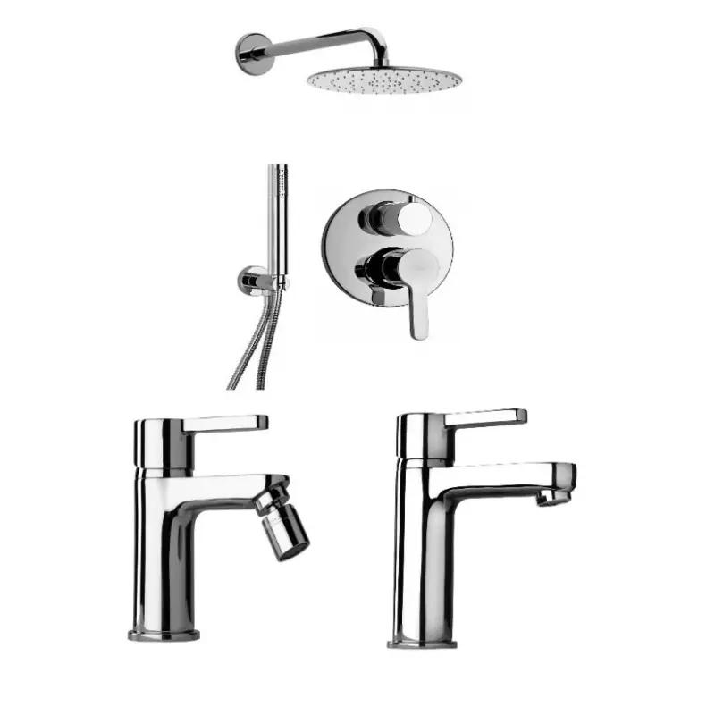 Robinets de salle de bain complets avec kit de douche Paini Arena 92CR433D