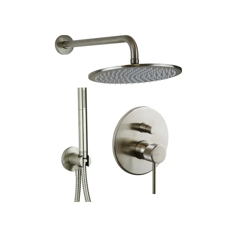 Ensemble de douche en acier brossé avec poignée de luxe Gattoni BETA 2490/24NS