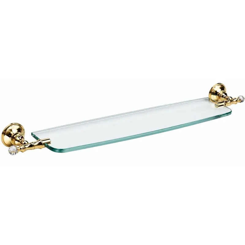 Étagère en verre de 73 cm avec finition dorée Webert Viktoria D500028010