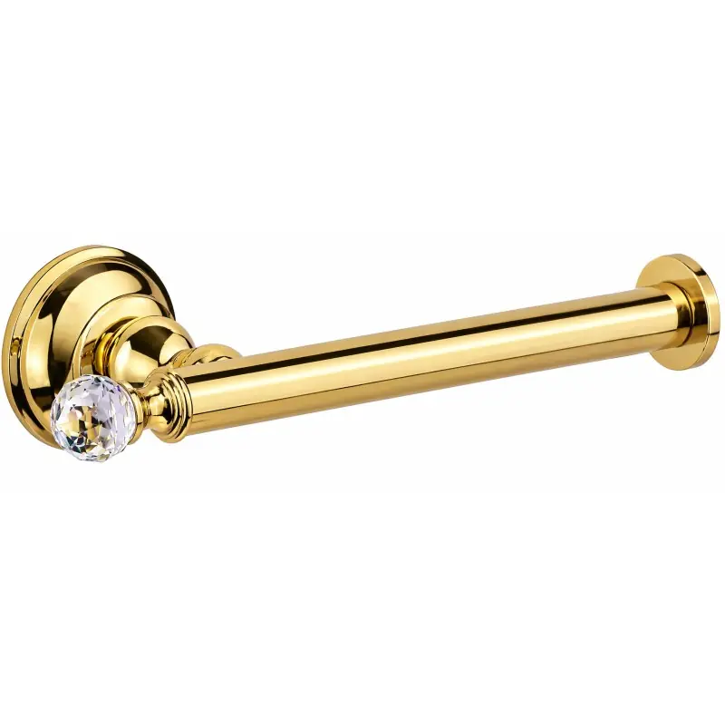 Porte-rouleau de papier toilette en laiton et finition or cristal Webert Viktoria D500011010