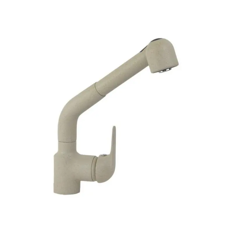 Mitigeur d‘évier de cuisine avec bec haut et douchette extractible couleur granit avoine Gattoni Callisto 0400/PCBB