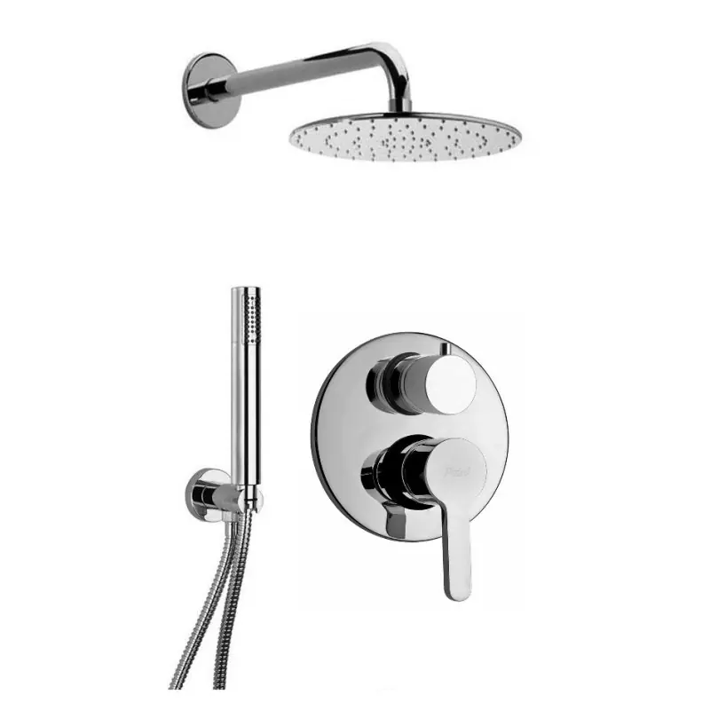 Ensemble de douche complet avec pomme de douche en acier mince de 250 mm Paini Arena KITARENA4