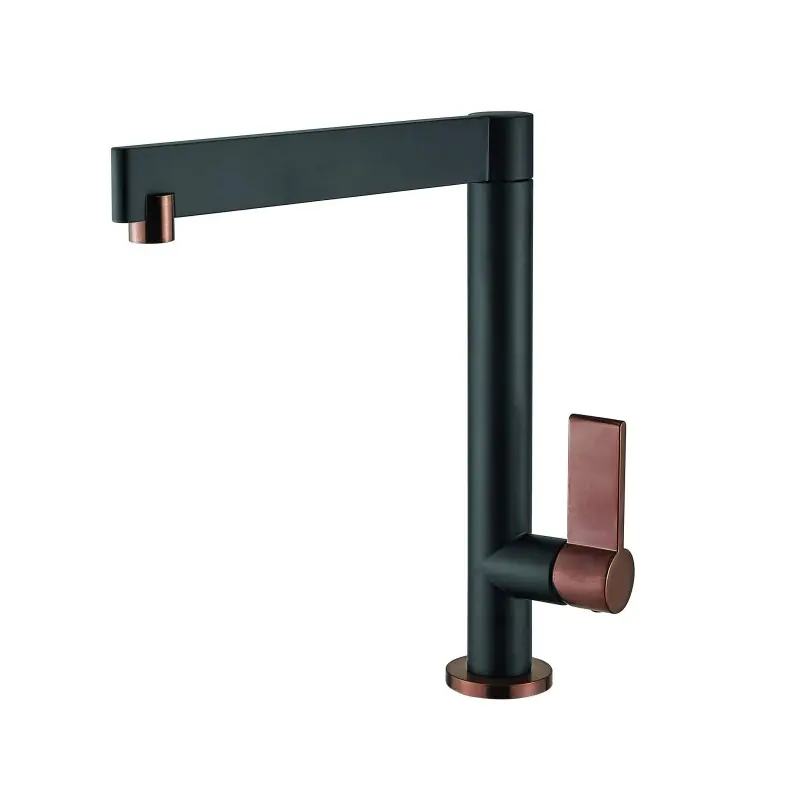 Mitigeur d‘évier de cuisine avec finition noir mat et cuivre PVD Webert D920865722
