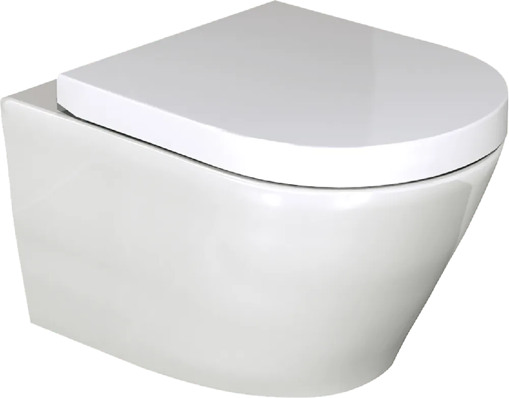 Luca Varess Calibro wc suspendu Blanc Brillant sans rebord