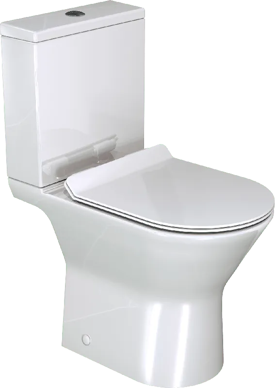 Luca Varess Delano wc à poser blanc brillant bride de rinçage ultra fine avec Système de chasse d‘eau Geberit