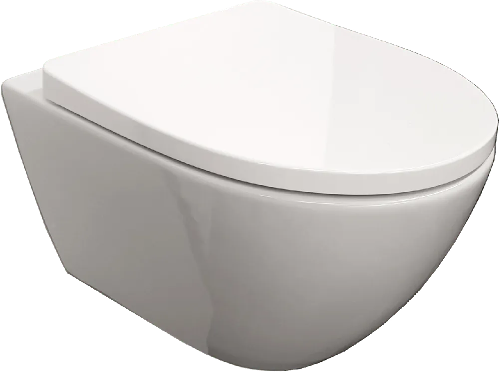 Luca Varess Moreno wc suspendu Blanc Brillant sans rebord SilentFlush