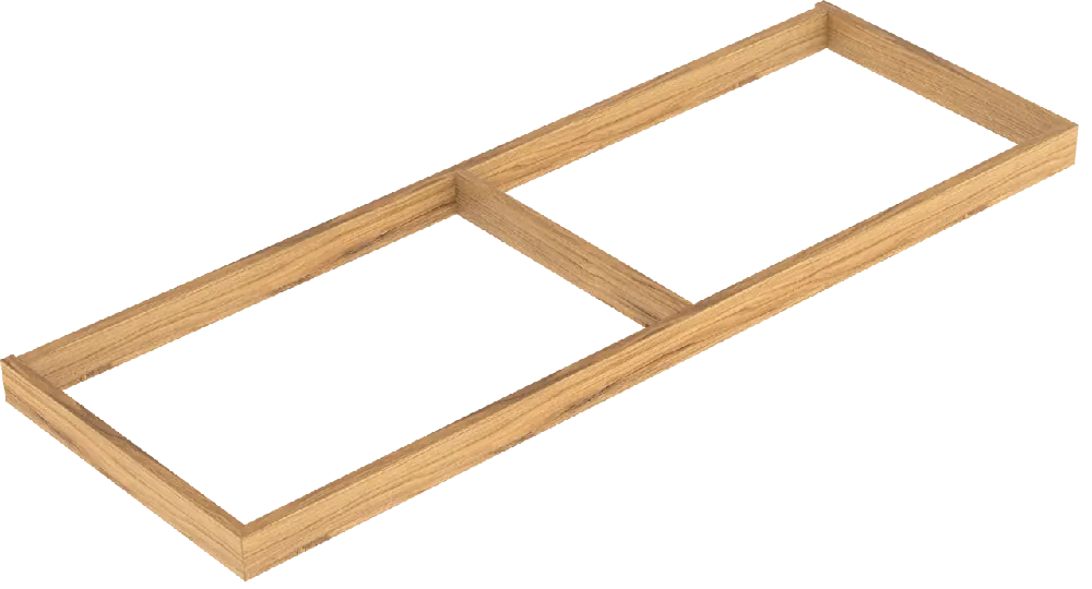 Balmani Lucida socle pour meuble sous-vasque teck 135 x 55 cm