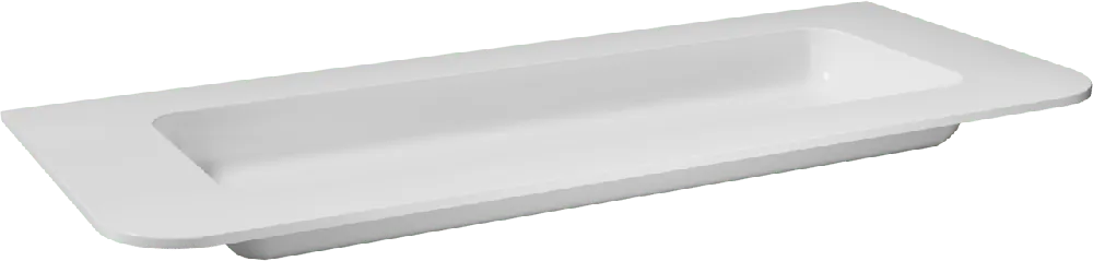 Balmani Moon plan simple Solid Surface blanc mat 130 x 55 cm