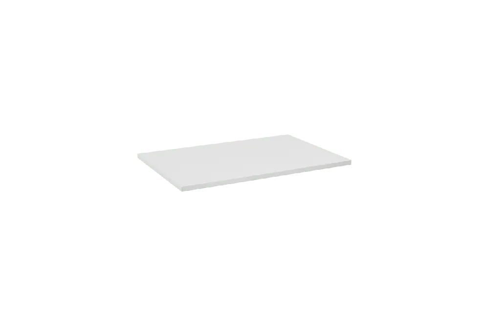 Linie Lado tablette simple marbre composite blanc mat 70 x 46 cm