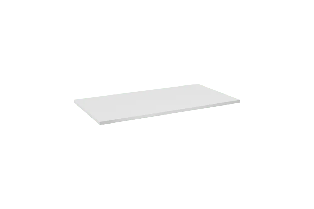 Linie Lado tablette simple marbre composite blanc mat 90 x 46 cm